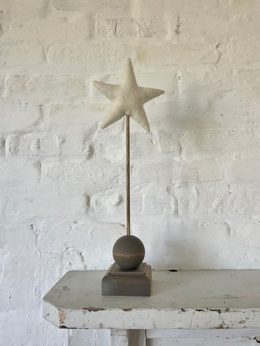 Felt Star Stick - Cream